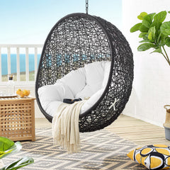 Encase White Swing Outdoor Patio Lounge Chair - Ornate Home