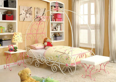 Enchant Pink/White Twin Bed - Ornate Home