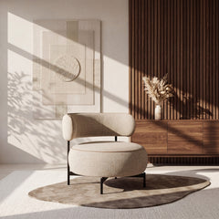 Encircle Brown Swivel Chair - Ornate Home