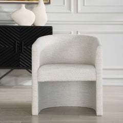 Encompass White Fabric Dining Chair - Ornate Home