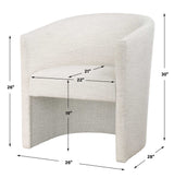 Encompass White Fabric Dining Chair - Ornate Home