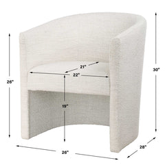 Encompass White Fabric Dining Chair - Ornate Home