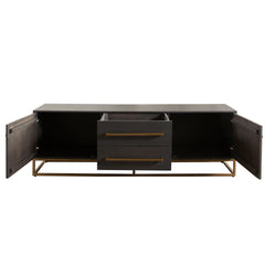 Encore Grey Oak Metal TV Stand - Ornate Home