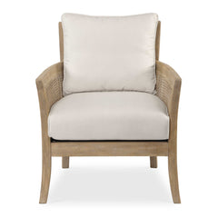 Encore White/Woodtone Natural Armchair - Ornate Home