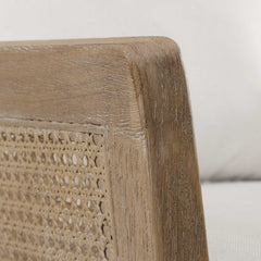 Encore White/Woodtone Natural Armchair - Ornate Home