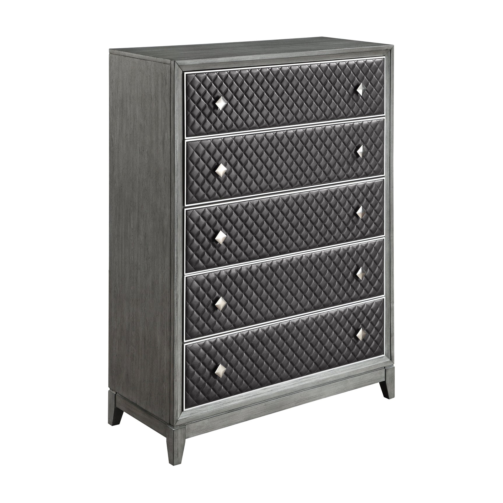 End Wire-Brushed Gray Chest - Ornate Home