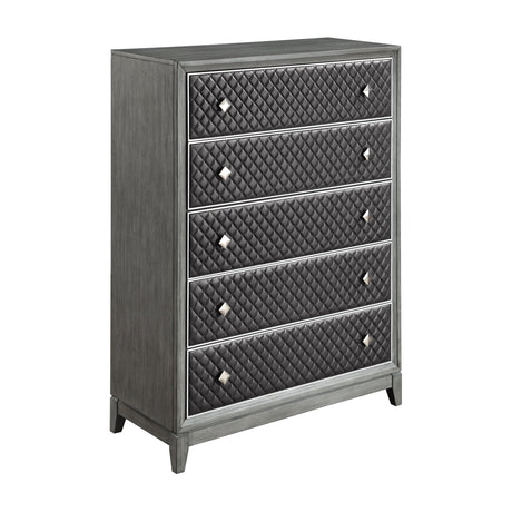 End Wire-Brushed Gray Chest - Ornate Home