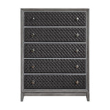 End Wire-Brushed Gray Chest - Ornate Home