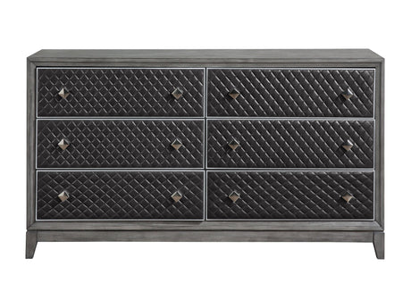 End Wire-Brushed Gray Dresser - Ornate Home