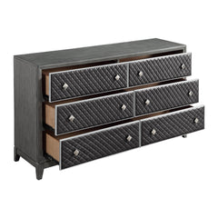 End Wire-Brushed Gray Dresser - Ornate Home