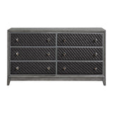 End Wire-Brushed Gray Dresser - Ornate Home
