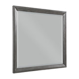 End Wire-Brushed Gray Mirror - Ornate Home