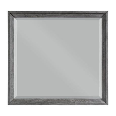End Wire-Brushed Gray Mirror - Ornate Home