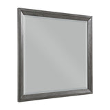 End Wire-Brushed Gray Mirror - Ornate Home