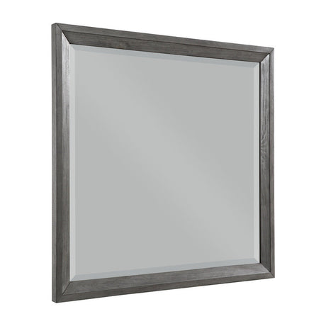 End Wire-Brushed Gray Mirror - Ornate Home