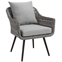 Endeavor Gray Outdoor Patio Wicker Rattan Armchair - Ornate Home