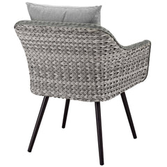 Endeavor Gray Outdoor Patio Wicker Rattan Armchair - Ornate Home