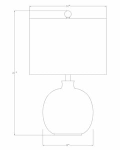 Enetai Glass White Table Lamp - Ornate Home