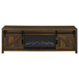 Enfield Dark Pine 71-inch TV Stand Fireplace Media Console - Ornate Home