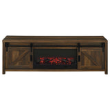 Enfield Dark Pine 71-inch TV Stand Fireplace Media Console - Ornate Home