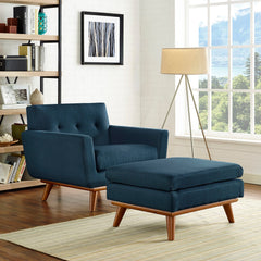 Engage Azure 2 Piece Armchair and Ottoman - Ornate Home