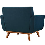 Engage Azure 2 Piece Armchair and Ottoman - Ornate Home