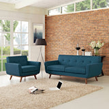 Engage Azure Armchair and Loveseat (Set of 2) - Ornate Home