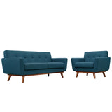 Engage Azure Armchair and Loveseat (Set of 2) - Ornate Home