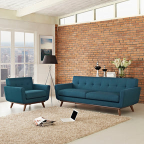 Engage Azure Armchair and Sofa (Set of 2) - Ornate Home