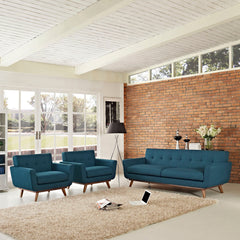 Engage Azure Armchairs and Sofa (Set of 3) - Ornate Home