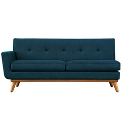 Engage Azure Left-Arm Upholstered Fabric Loveseat - Ornate Home