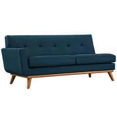 Engage Azure Left-Arm Upholstered Fabric Loveseat - Ornate Home