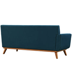 Engage Azure Left-Arm Upholstered Fabric Loveseat - Ornate Home