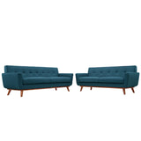 Engage Azure Loveseat and Sofa (Set of 2) - Ornate Home