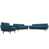 Engage Azure Sofa Loveseat and Armchair (Set of 3) - Ornate Home