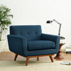 Engage Azure Upholstered Fabric Armchair - Ornate Home