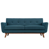 Engage Azure Upholstered Fabric Loveseat - Ornate Home