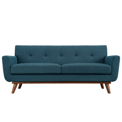 Engage Azure Upholstered Fabric Loveseat - Ornate Home
