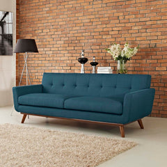 Engage Azure Upholstered Fabric Sofa - Ornate Home