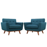 Engage Azure Wood Armchair (Set of 2) - Ornate Home