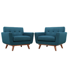 Engage Azure Wood Armchair (Set of 2) - Ornate Home