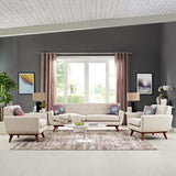 Engage Beige Armchairs and Sofa (Set of 3) - Ornate Home