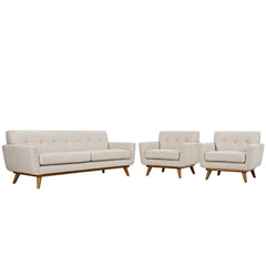 Engage Beige Armchairs and Sofa (Set of 3) - Ornate Home