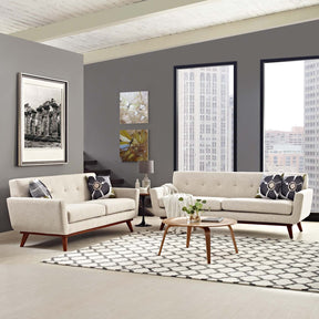 Engage Beige Loveseat and Sofa (Set of 2) - Ornate Home