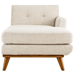 Engage Beige Right-Facing Upholstered Fabric Chaise - Ornate Home