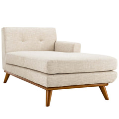 Engage Beige Right-Facing Upholstered Fabric Chaise - Ornate Home