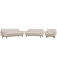 Engage Beige Sofa Loveseat and Armchair (Set of 3) - Ornate Home