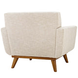 Engage Beige Upholstered Fabric Armchair - Ornate Home
