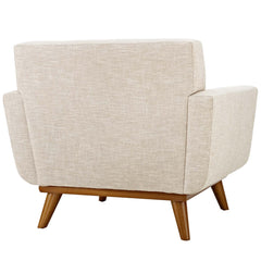 Engage Beige Upholstered Fabric Armchair - Ornate Home