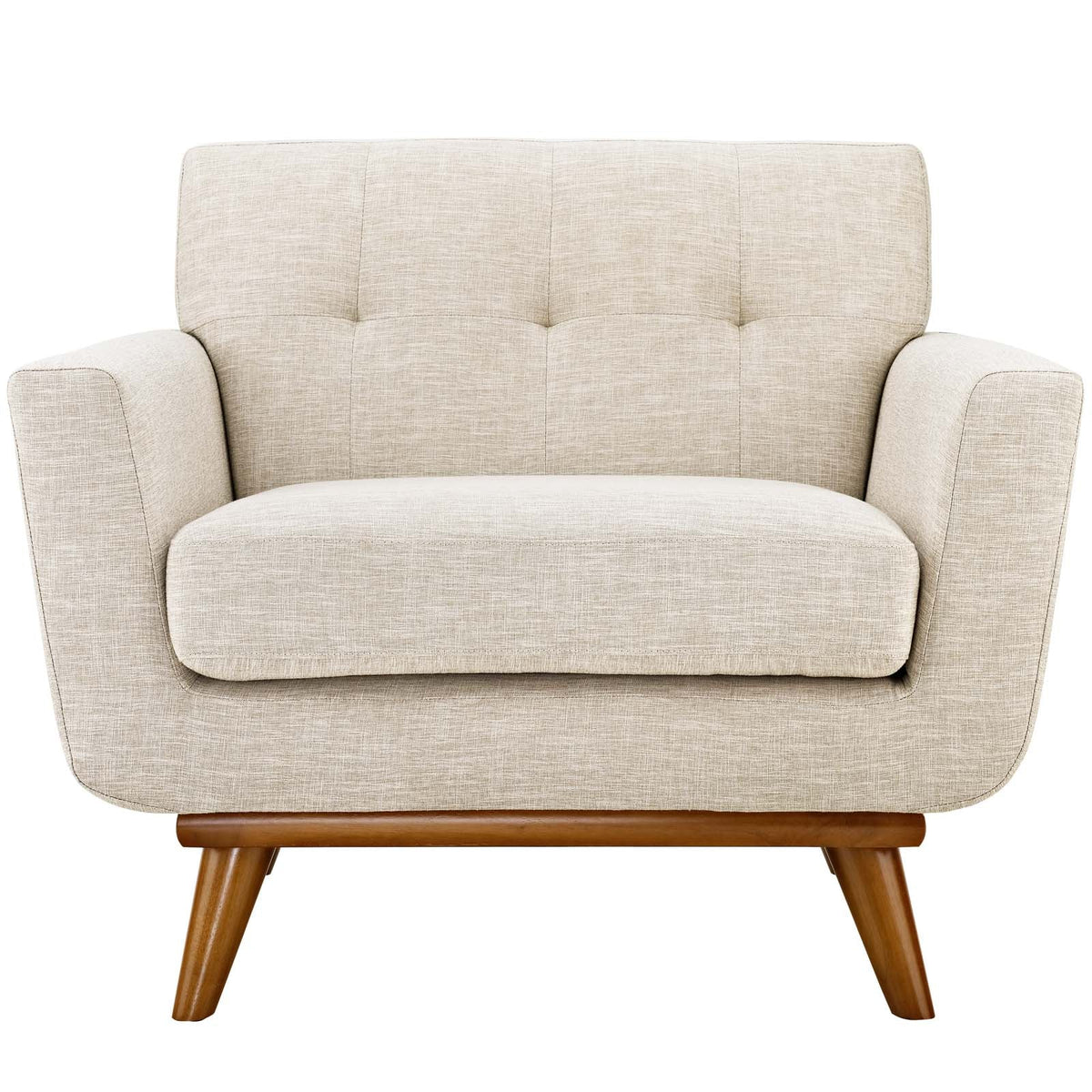 Engage Beige Upholstered Fabric Armchair - Ornate Home